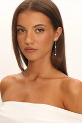 Ophir Chain Drop Earrings Gold Pearl